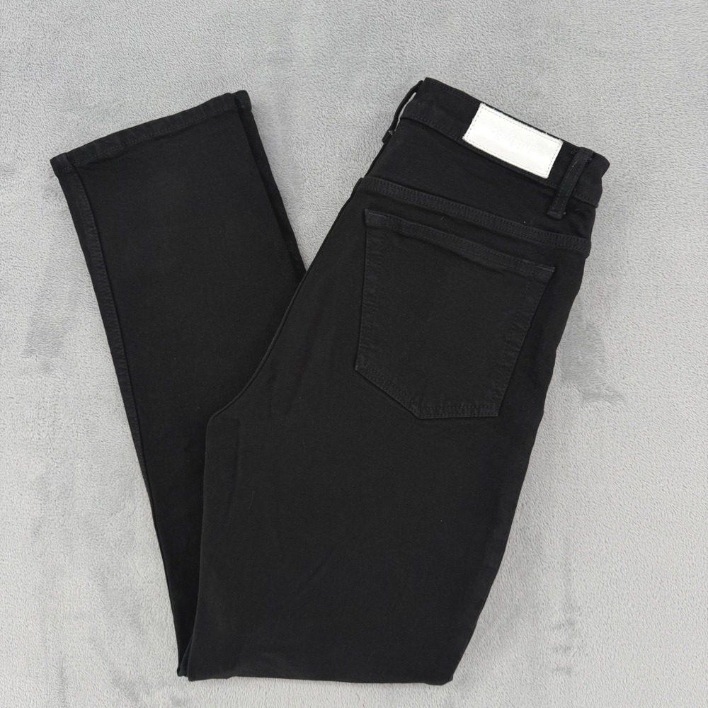 RE DONE High Rise Black Straight Leg‎ Strech Jeans Womens Size 29